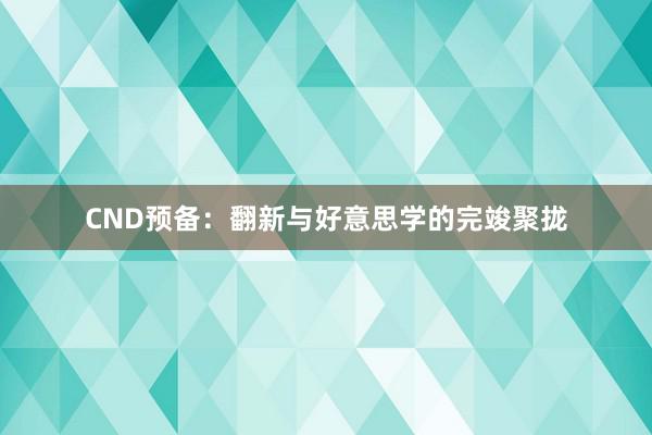 CND预备：翻新与好意思学的完竣聚拢